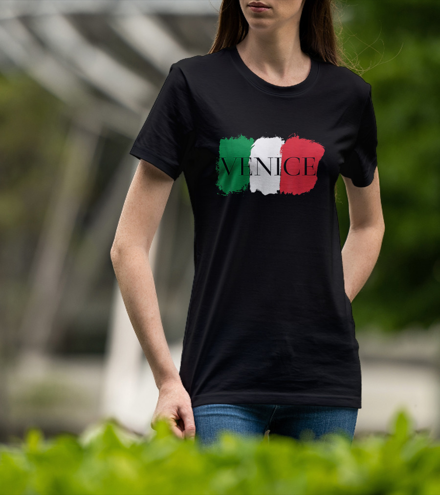 Venice Italy With Italian Flag Colors T-Shirt