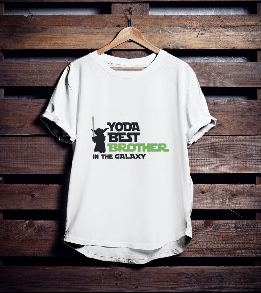 Yoda Best Brother In The Galaxy With Lightsaber T-Shirt