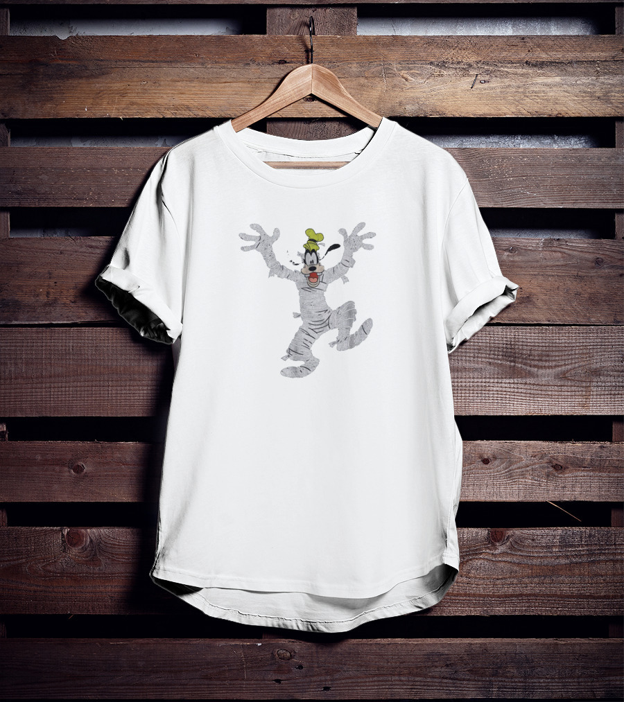 Disney Halloween Goofy Wrapped As Mummy Character T-Shirt