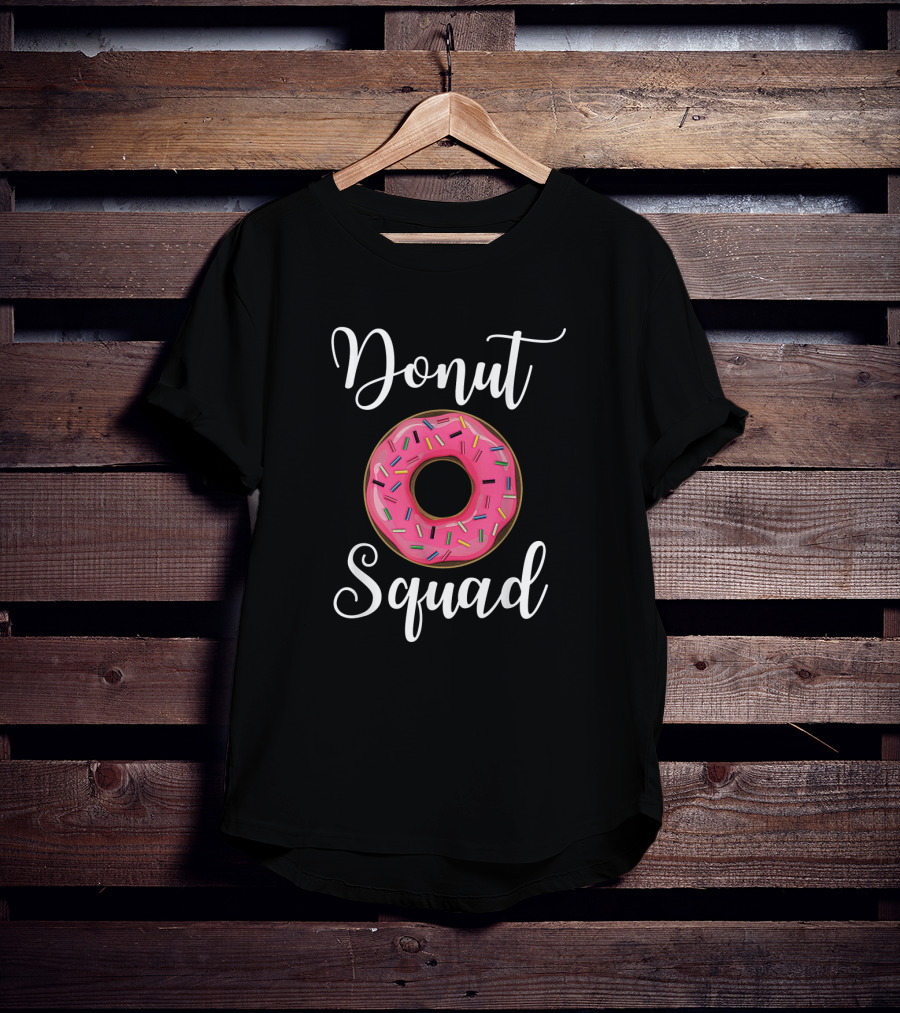 Donut Squad Funny Lover Pink Sprinkled Doughnut T-Shirt