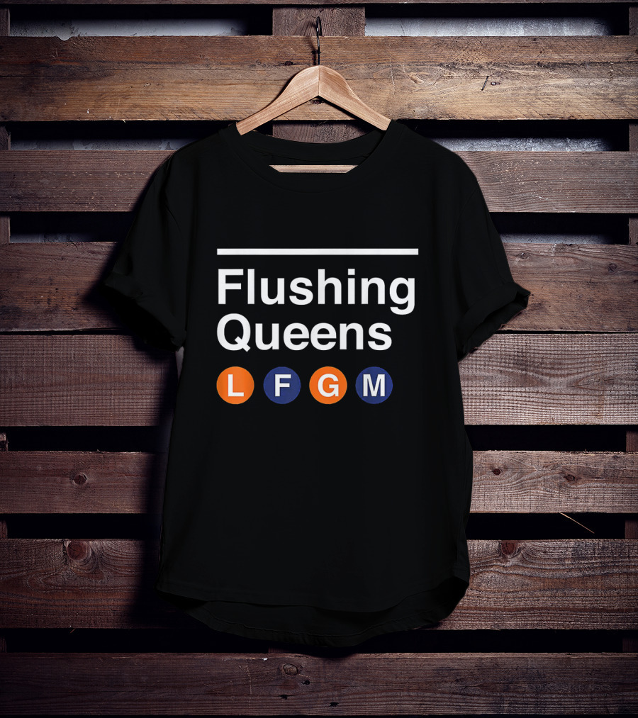 Flushing Queens Subway Style L F G M Circles T-Shirt