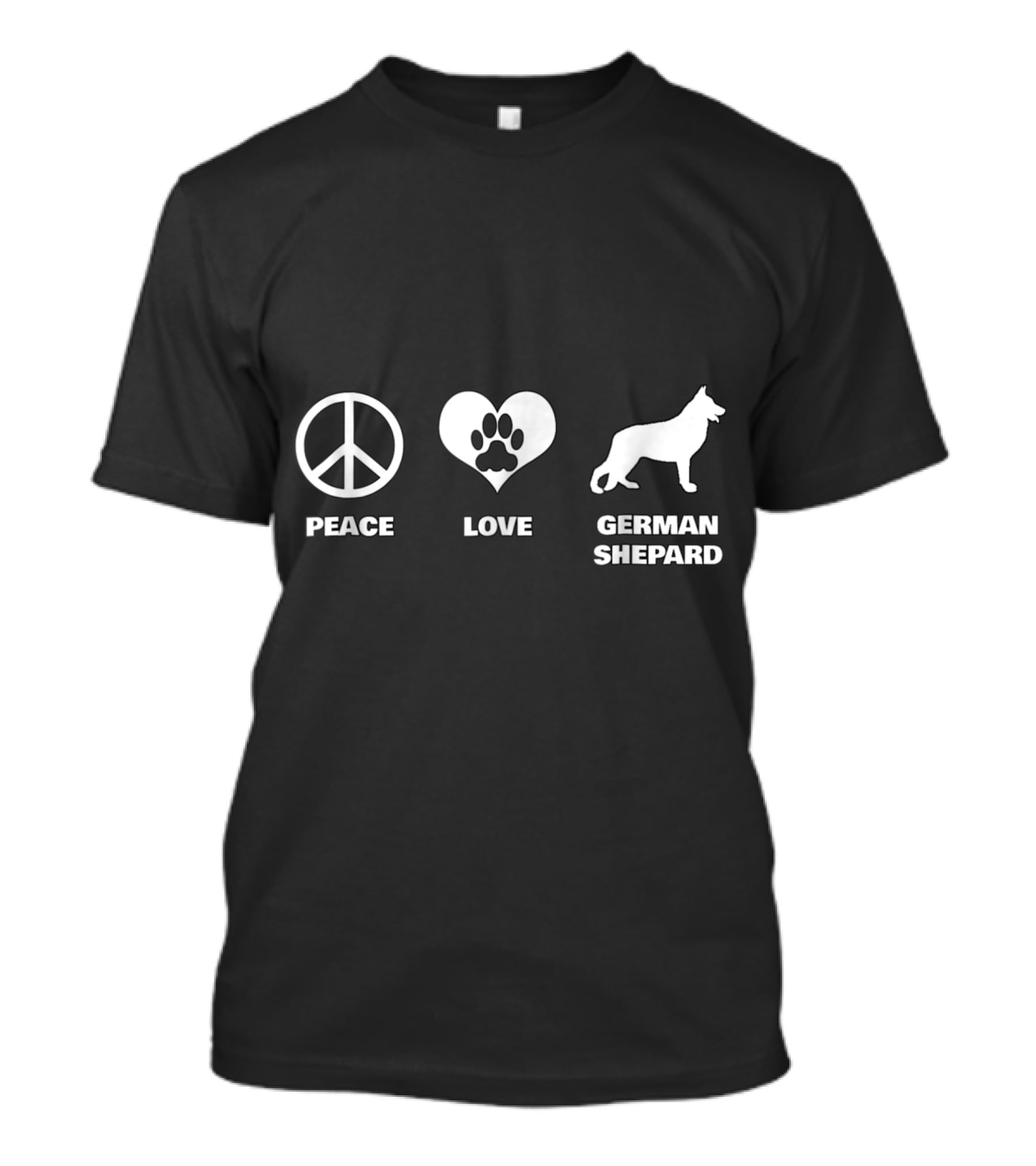 Peace Love German Shepard Funny T-Shirt
