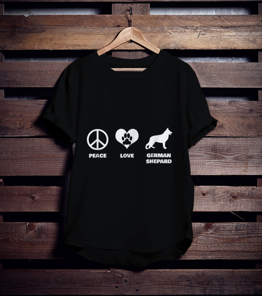 Peace Love German Shepard Funny T-Shirt