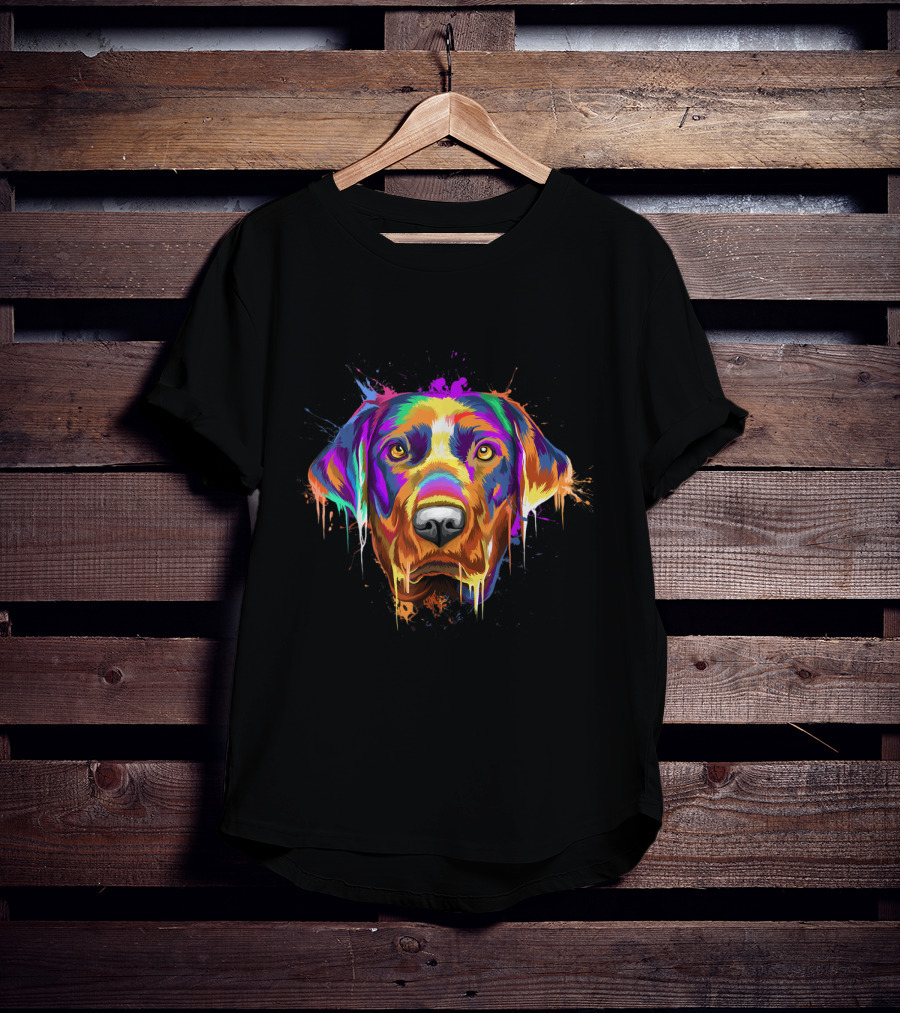 Vibrant Splash Labrador Retriever Art For Lab Lover Gifts T-Shirt