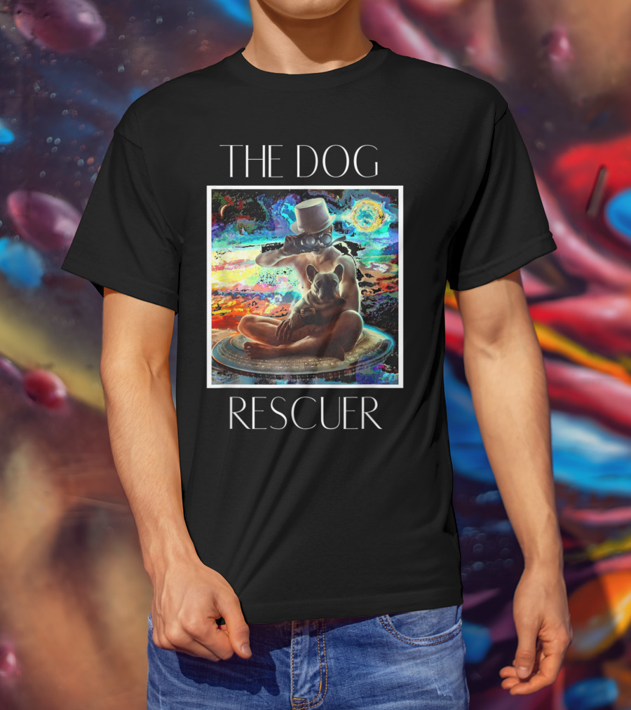 The Dog Rescuer Futuristic Animal Rescue Team Visionary Universe Journey T-Shirt