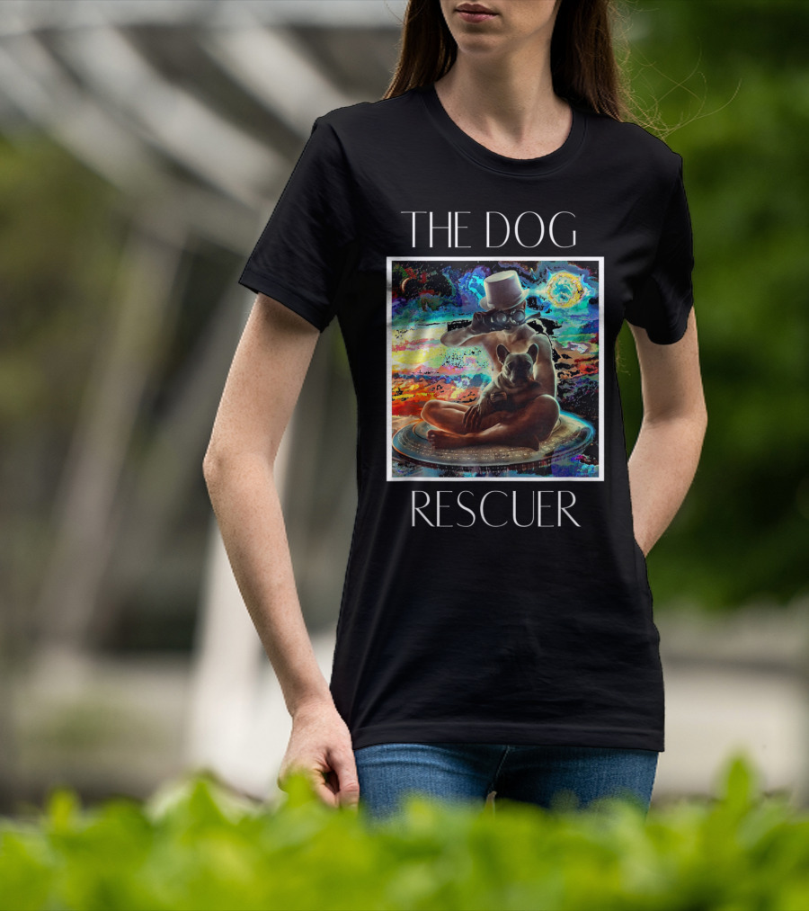 The Dog Rescuer Futuristic Animal Rescue Team Visionary Universe Journey T-Shirt