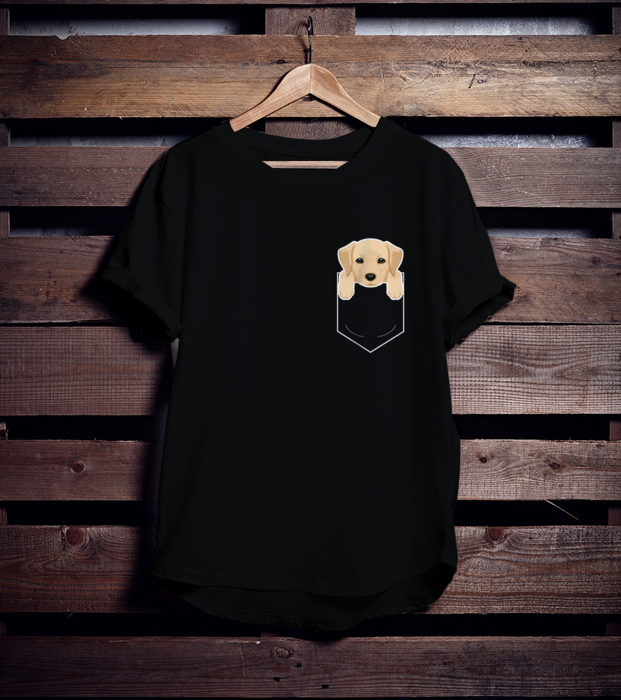 Yellow Lab In My Pocket Cute Dog Owner Labrador Retriever T-Shirt