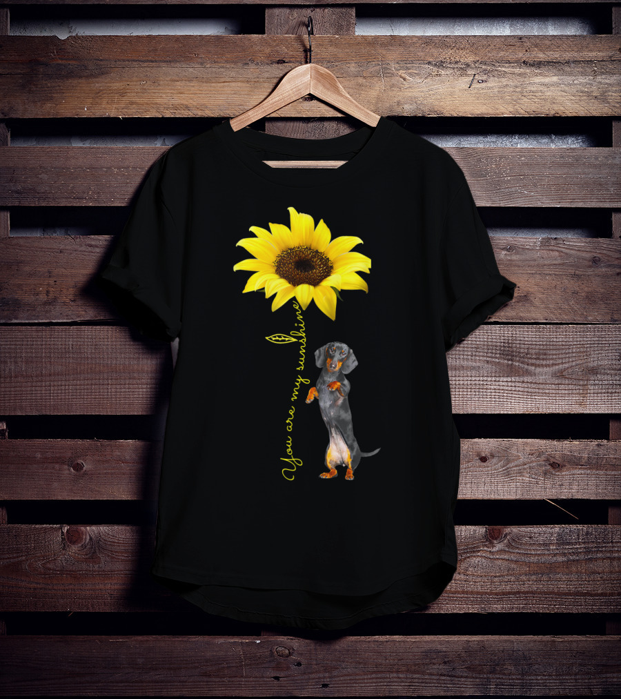 You Are My Sunshine Dachshund Doxie Mom Mother Day Sunflower T-Shirt