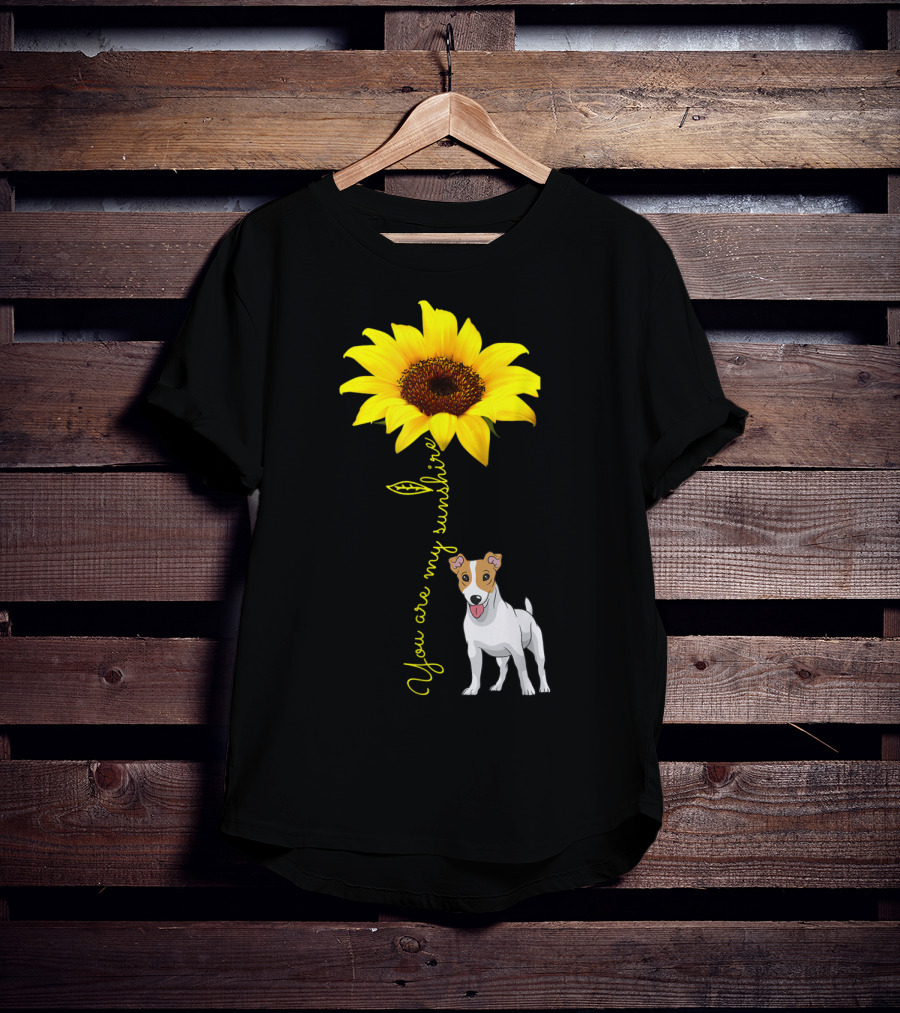 You Are My Sunshine Sunflower Jack Russell T-Shirt