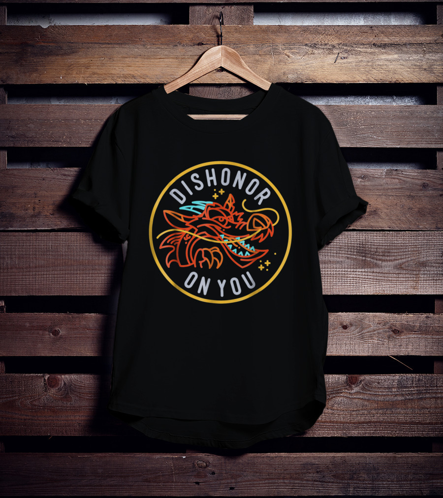 Disney Mulan Mushu Dishonor On You Neon T-Shirt