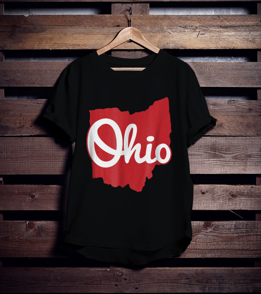 Ohio Home Script Ohio Map T-Shirt