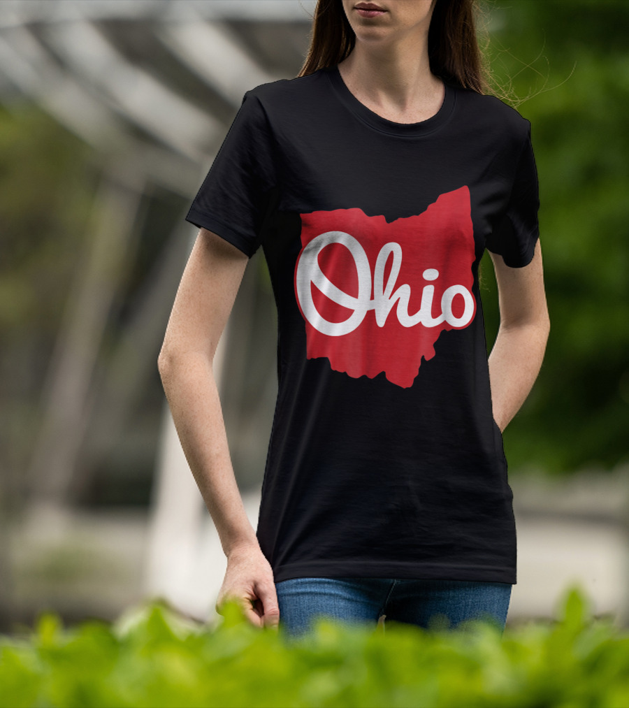 Ohio Home Script Ohio Map T-Shirt