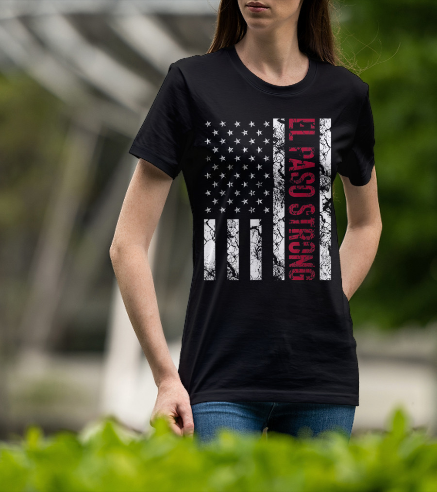 El Paso Strong Distressed American Flag T-Shirt