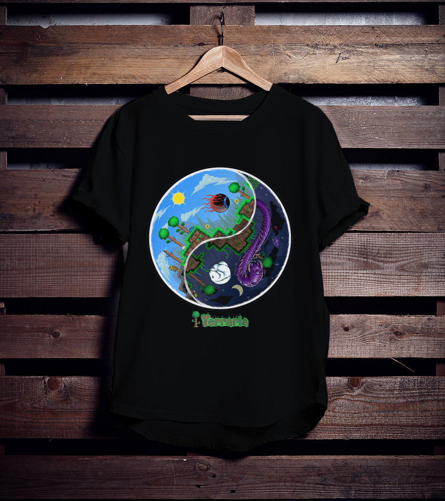 Terraria Night And Day Ying Yang Adventure T-Shirt