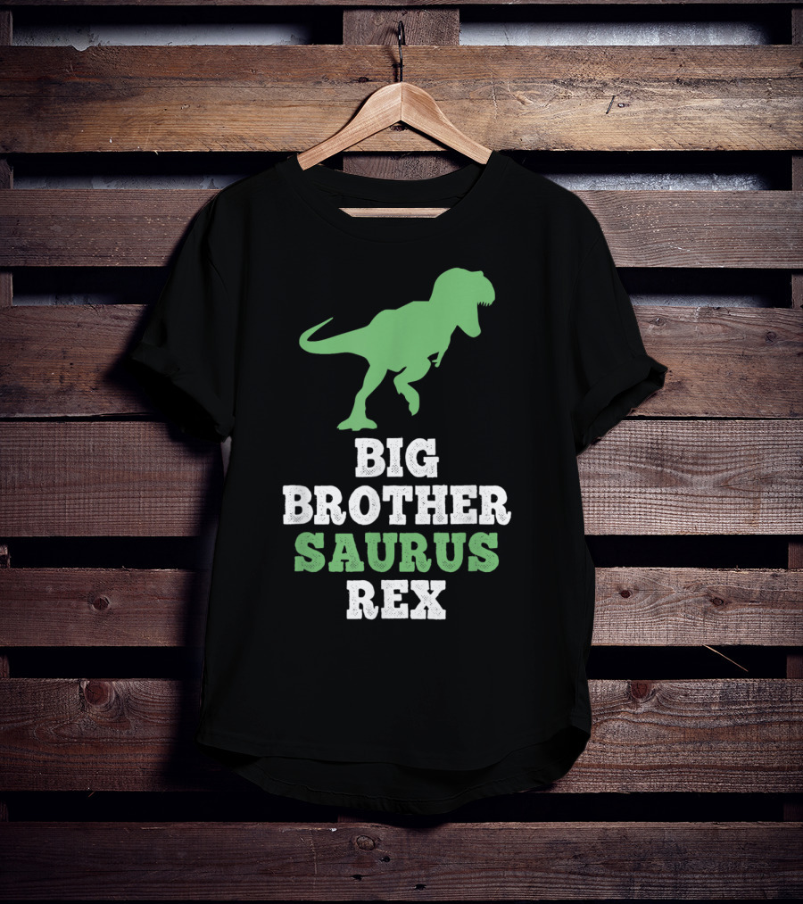 Big Brother Saurus Rex Dinosaur Silhouette Fun T-Shirt