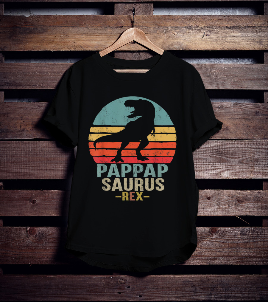 Pappapsaurus Rex T-Rex Dinosaur Retro Vintage T-Shirt