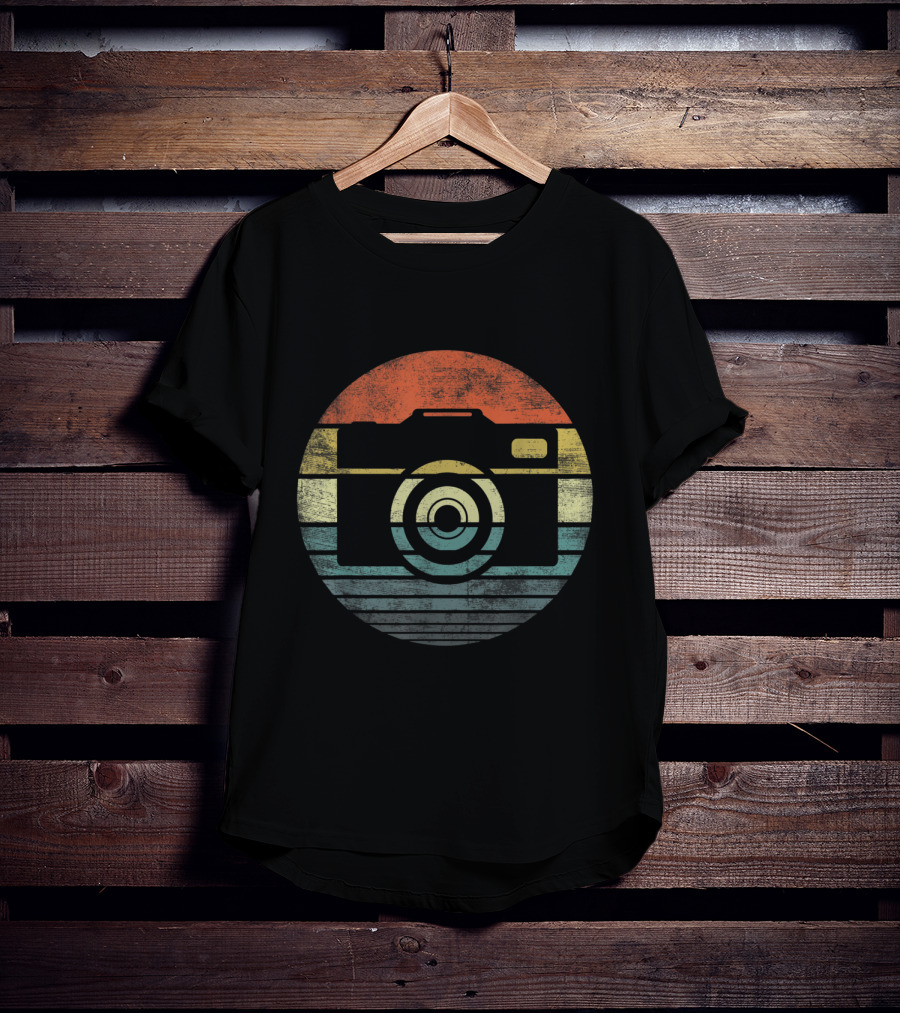 Photographer Vintage Sunset Camera Retro Photography T-Shirt