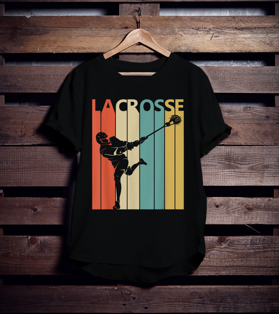 Vintage Lacrosse Retro Stripes T-Shirt