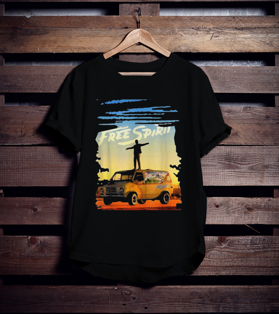 Free Spirit Khalid Van Silhouette On Sunset Background T-Shirt