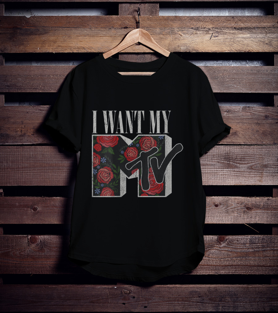 I Want My MTV Floral Roses T-Shirt