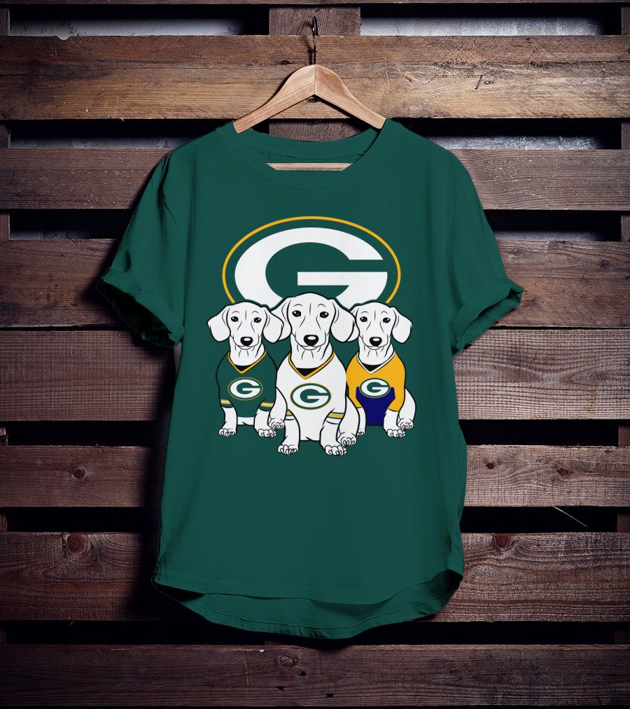 Green Bay Packers Pet Lover Dachshund Dogs Football T-Shirt