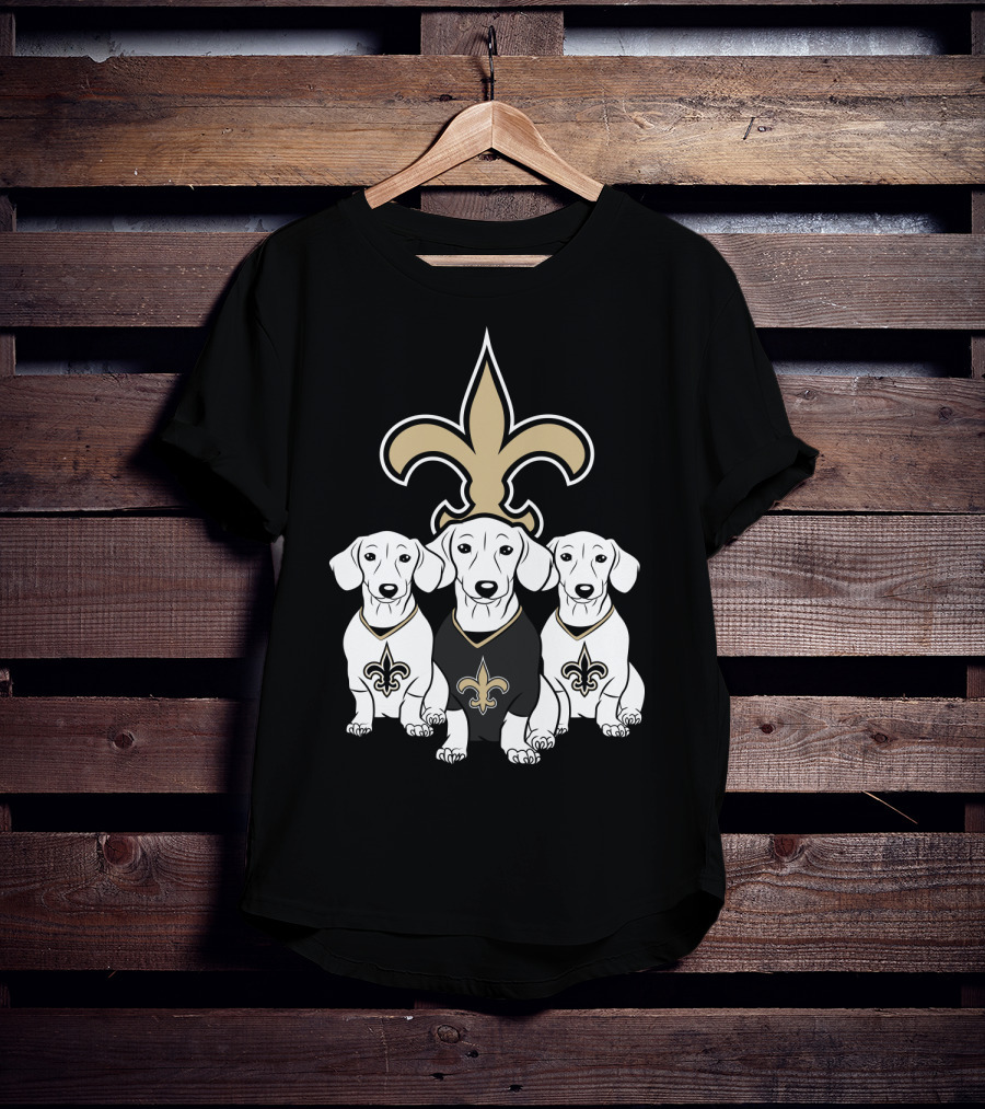 New Orleans Saints Dachshund Dogs Football T-Shirt