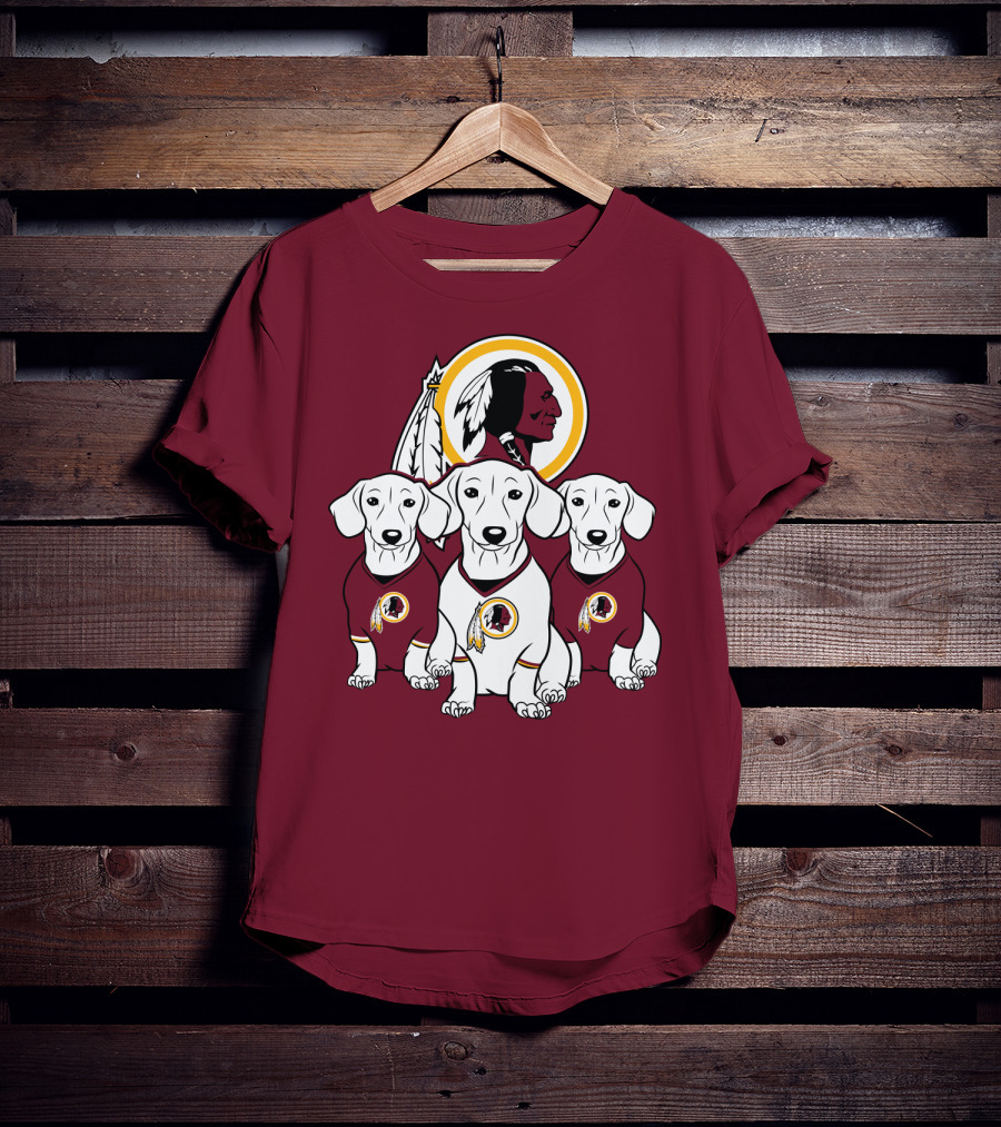Dachshund Redskins Fan Trio T-Shirt