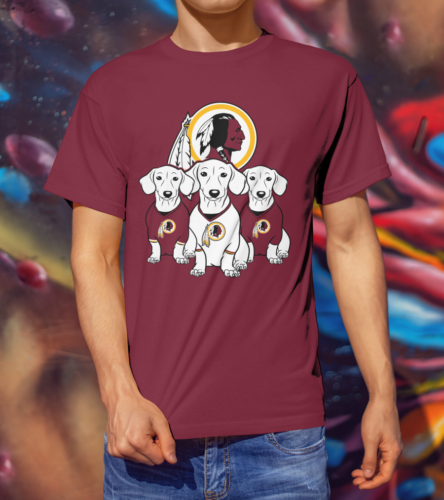Dachshund Redskins Fan Trio T-Shirt