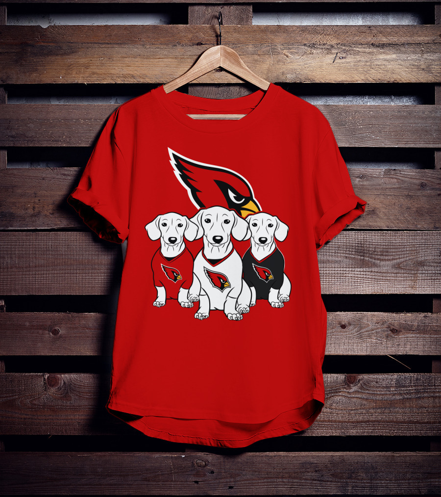 Arizona Cardinals Dachshund Trio T-Shirt