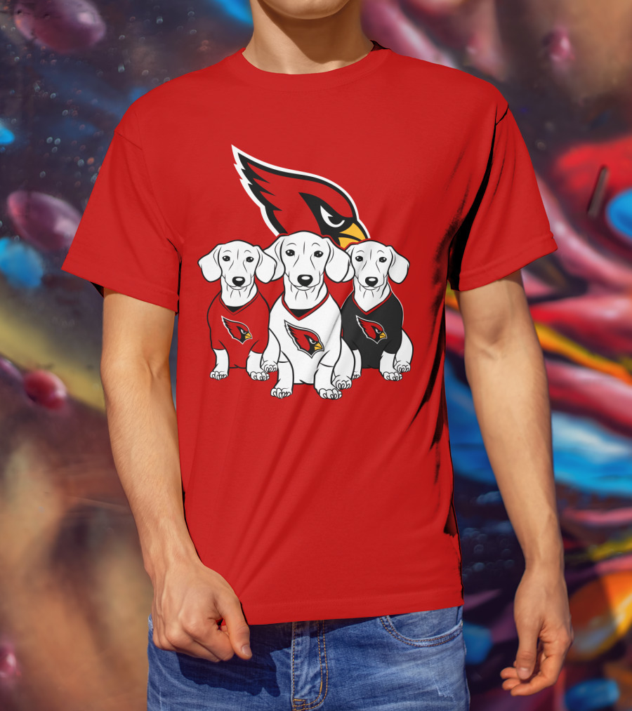 Arizona Cardinals Dachshund Trio T-Shirt