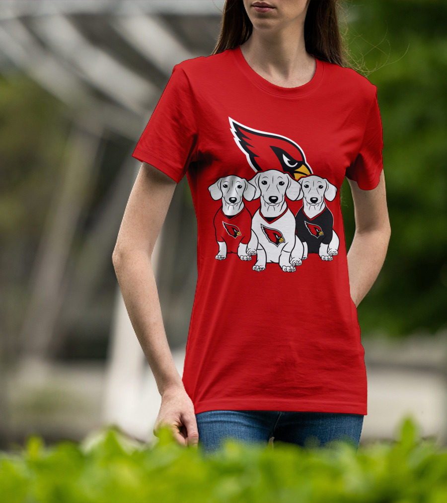 Arizona Cardinals Dachshund Trio T-Shirt
