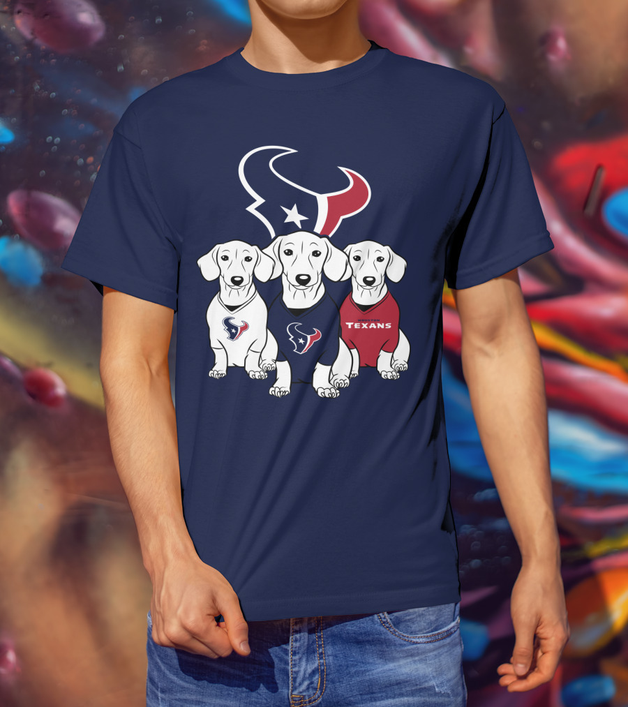 Houston Texans Dachshund  T-Shirt