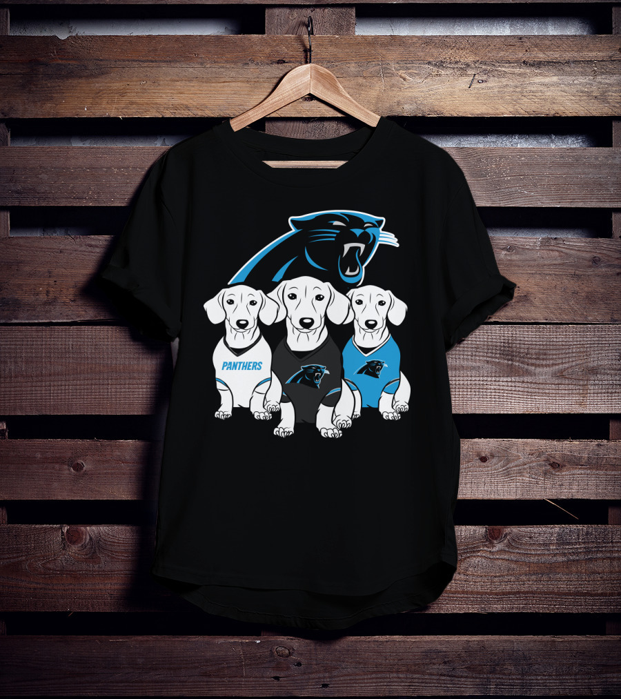 Panthers Dachshund  Dogs Trio T-Shirt