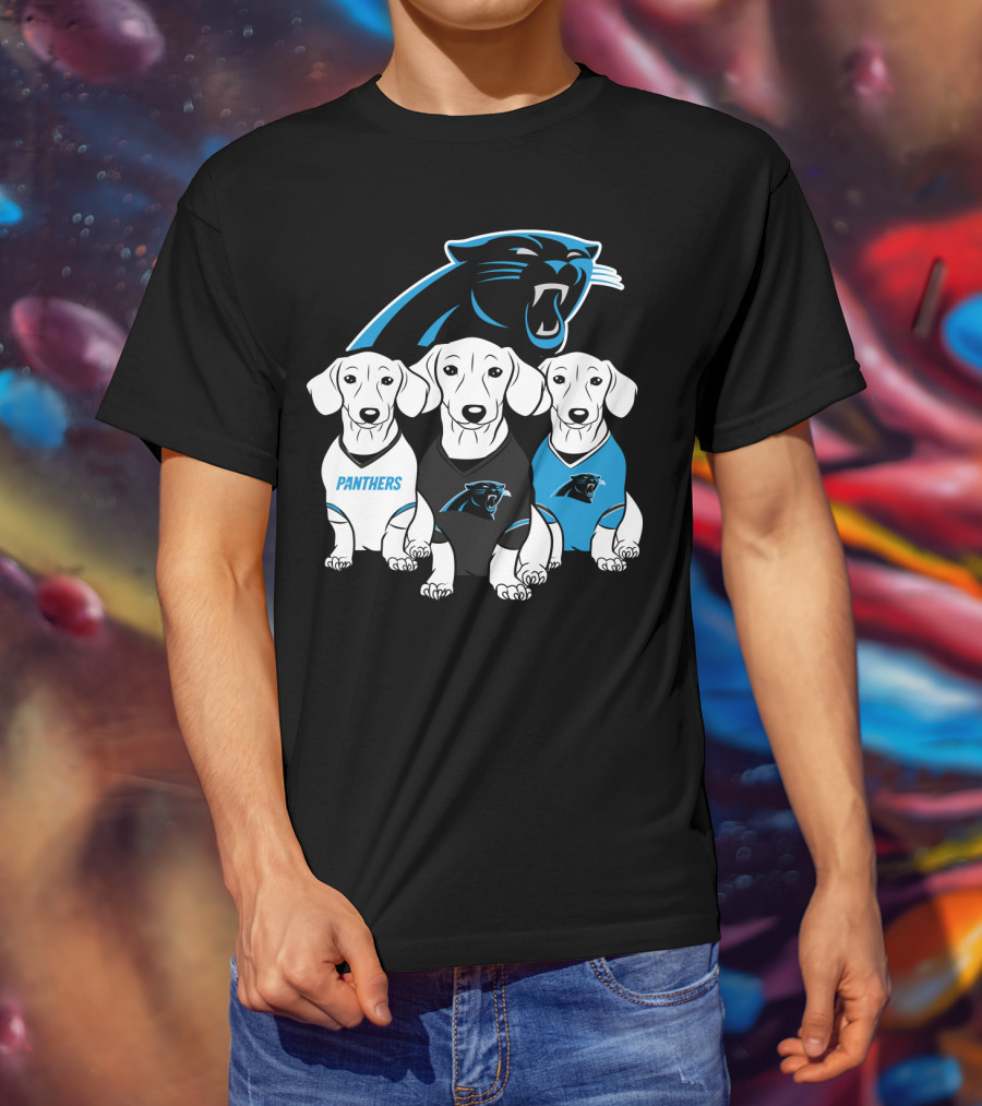 Panthers Dachshund  Dogs Trio T-Shirt