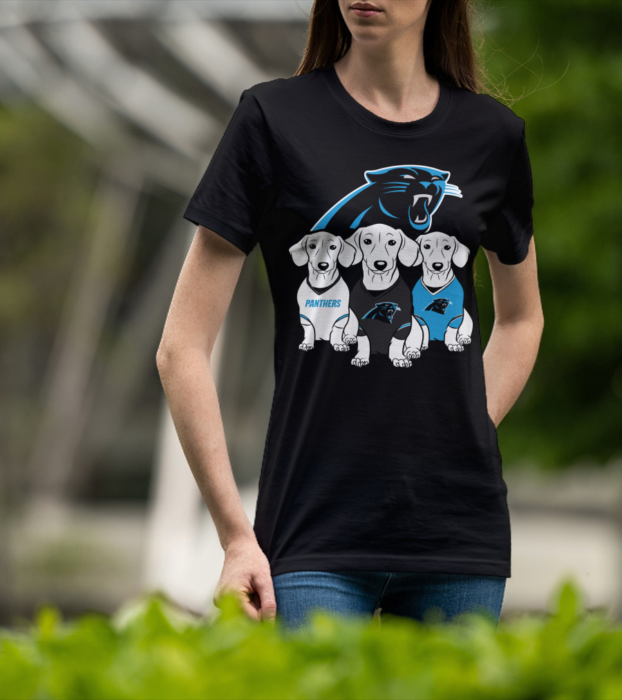 Panthers Dachshund  Dogs Trio T-Shirt