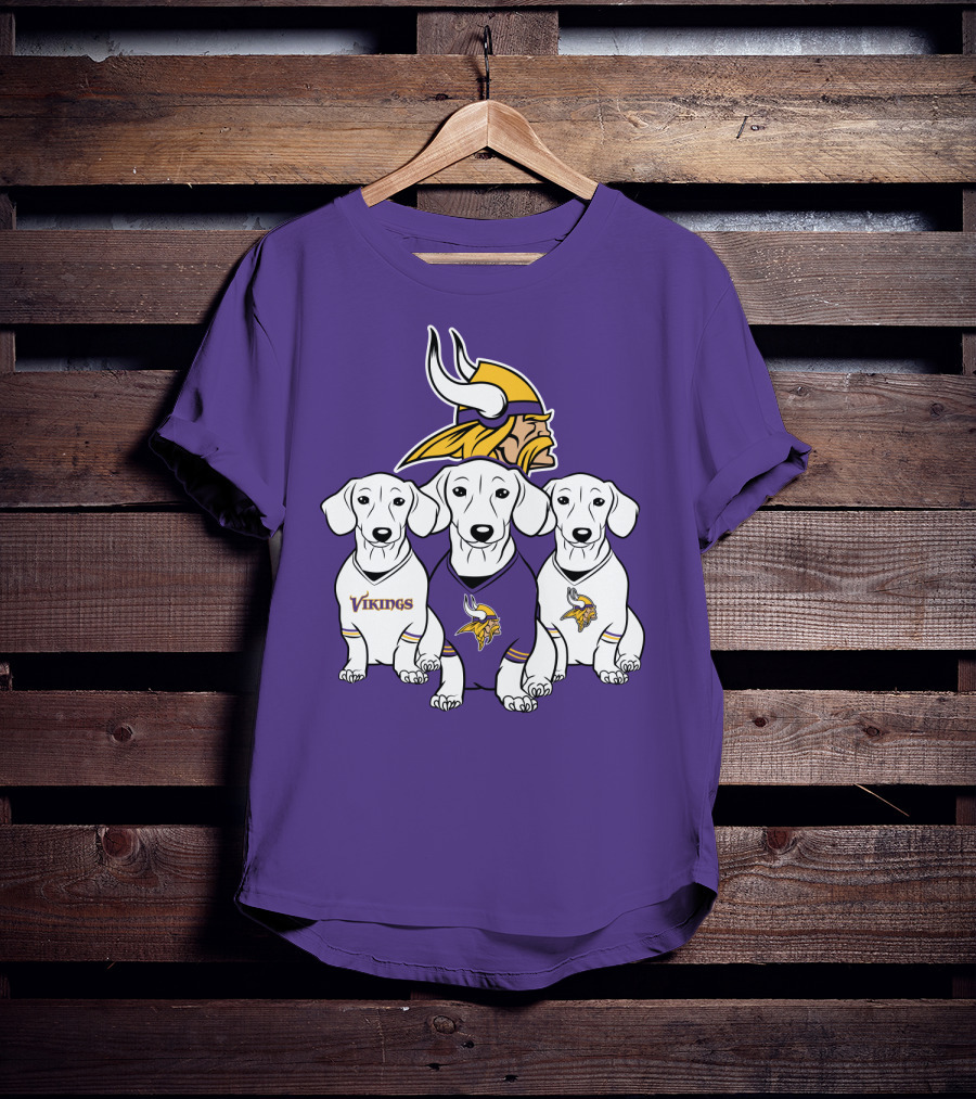 Minnesota Vikings Dachshund  Puppies T-Shirt