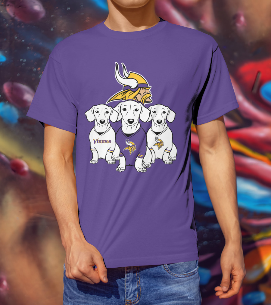 Minnesota Vikings Dachshund  Puppies T-Shirt