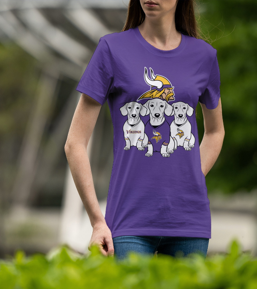 Minnesota Vikings Dachshund  Puppies T-Shirt