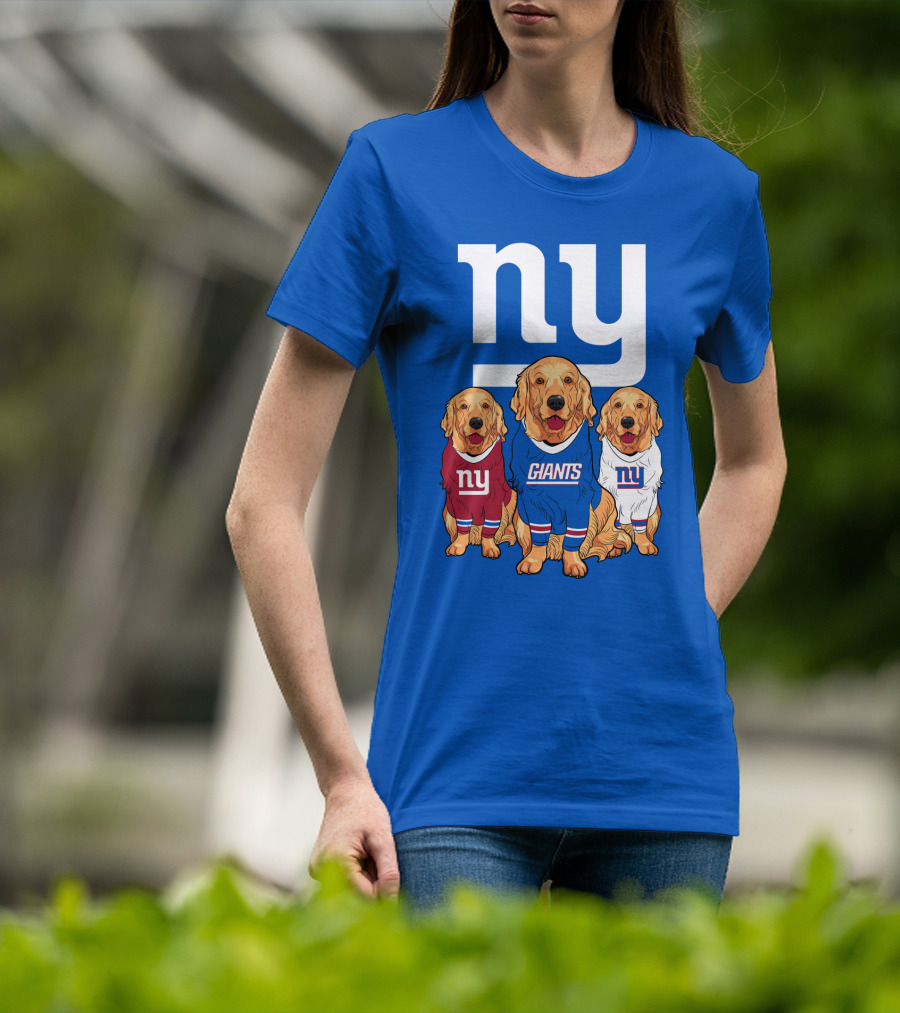 New York Giants Ny Giants Golden Retrievers T-Shirt