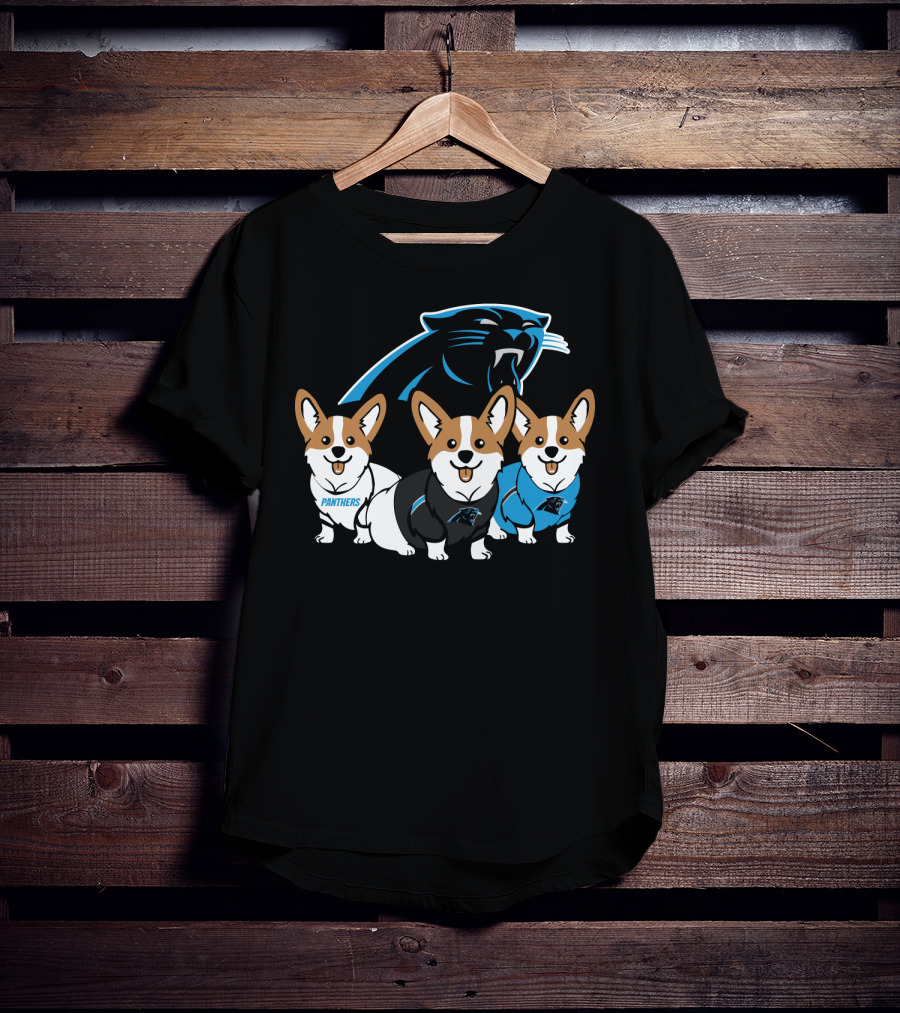 Carolina Panthers Corgi T-Shirt