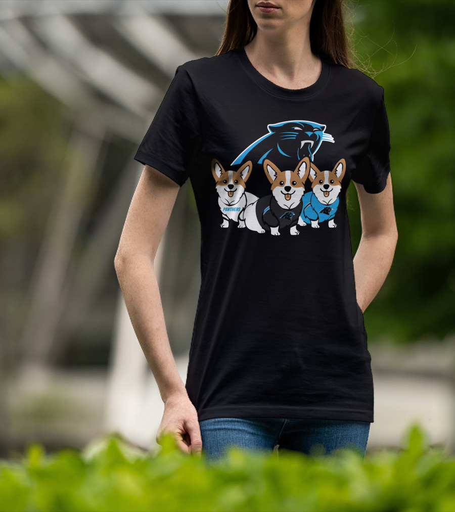 Carolina Panthers Corgi T-Shirt