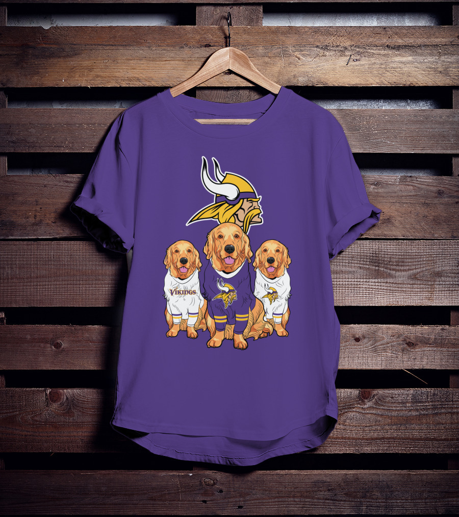 Minnesota Vikings Golden Retrievers T-Shirt