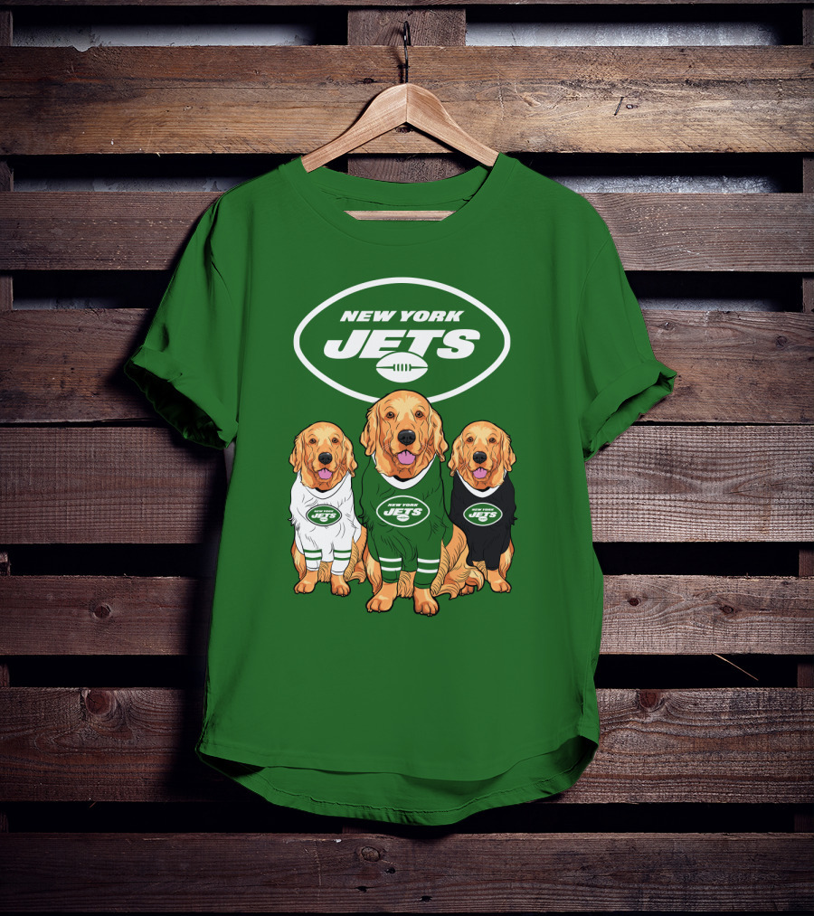 New York Jets Golden Retrievers T-Shirt