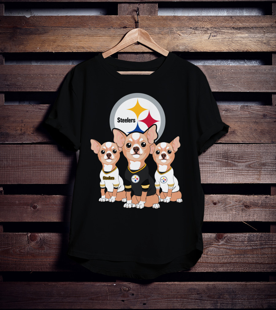 Steelers Chihuahua Trio T-Shirt