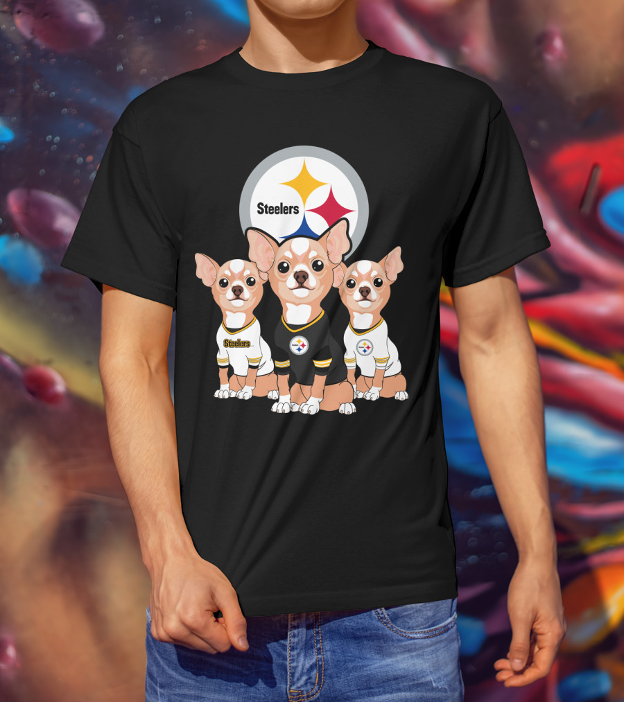 Steelers Chihuahua Trio T-Shirt