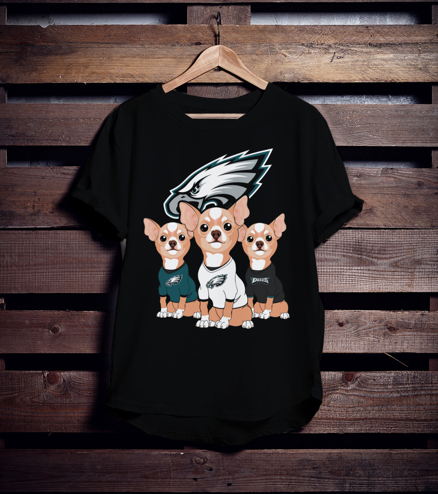 Philadelphia Eagles Chihuahua Trio T-Shirt