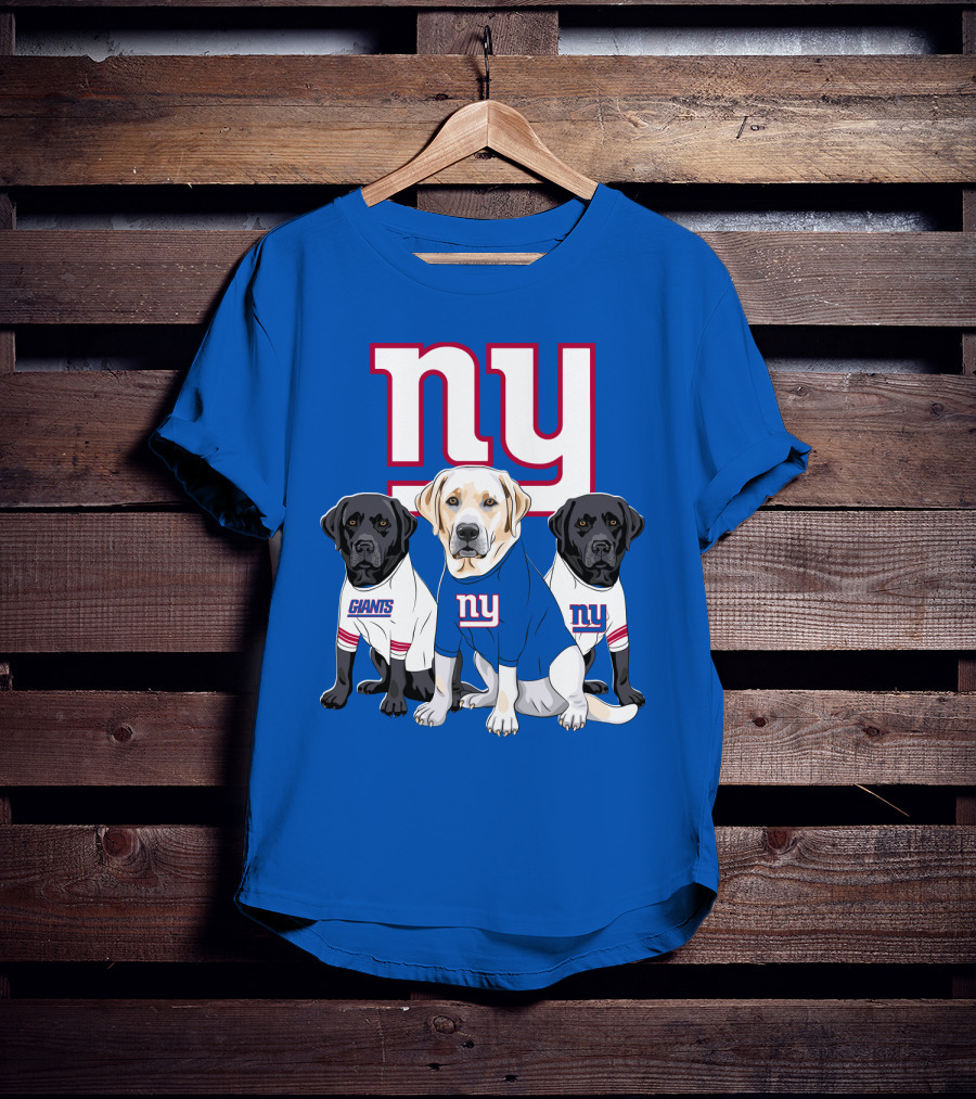 New York Giants Labrador Retriever Dogs T-Shirt