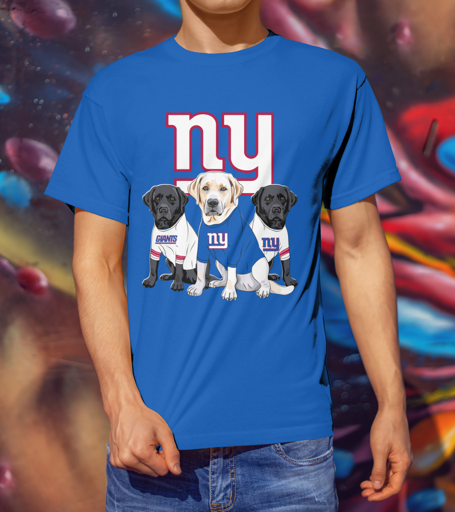 New York Giants Labrador Retriever Dogs T-Shirt