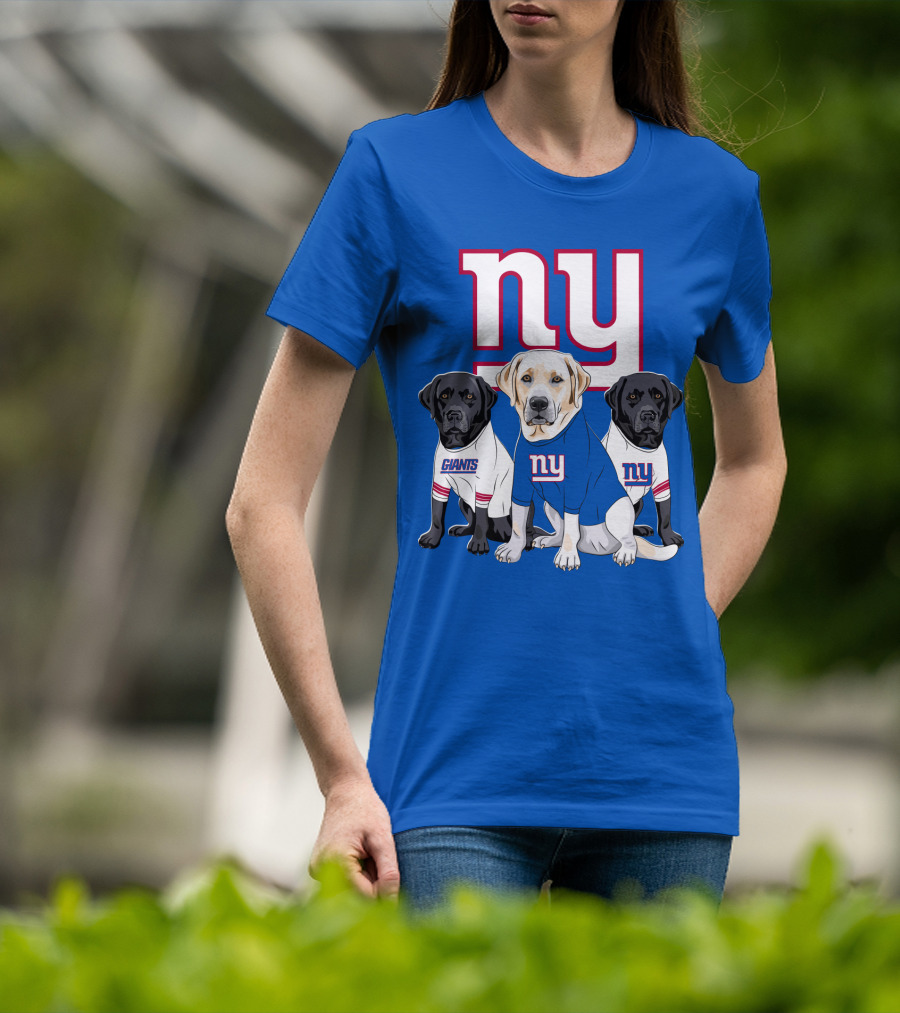 New York Giants Labrador Retriever Dogs T-Shirt