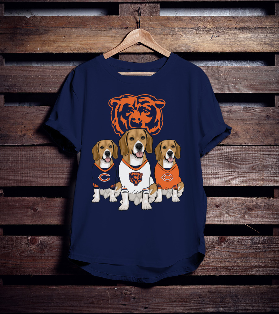 Chicago Bears Beagle Trio T-Shirt